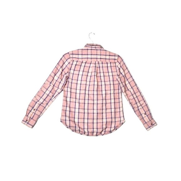 TOAD & CO Women's Bodie Dos 1/4 Zip T Neck Shirt Sz Small Pink Plaid Long Sleeve - Picture 9 of 11